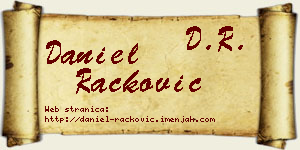 Daniel Racković vizit kartica
